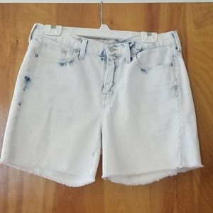 Madewell Size 28 High-Rise Bleached Denim Shorts